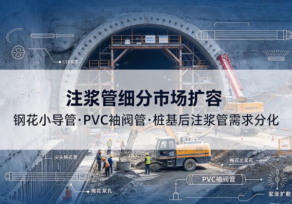 交口注浆管细分市场扩容，隧道钢花小导管、PVC 袖阀管、桩基后注浆管需求分化